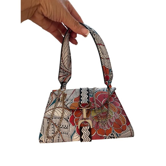 Trina Turk Womens Shoulder Crossbody Bag Multicolor Floral Print Casual - Picture 8 of 16